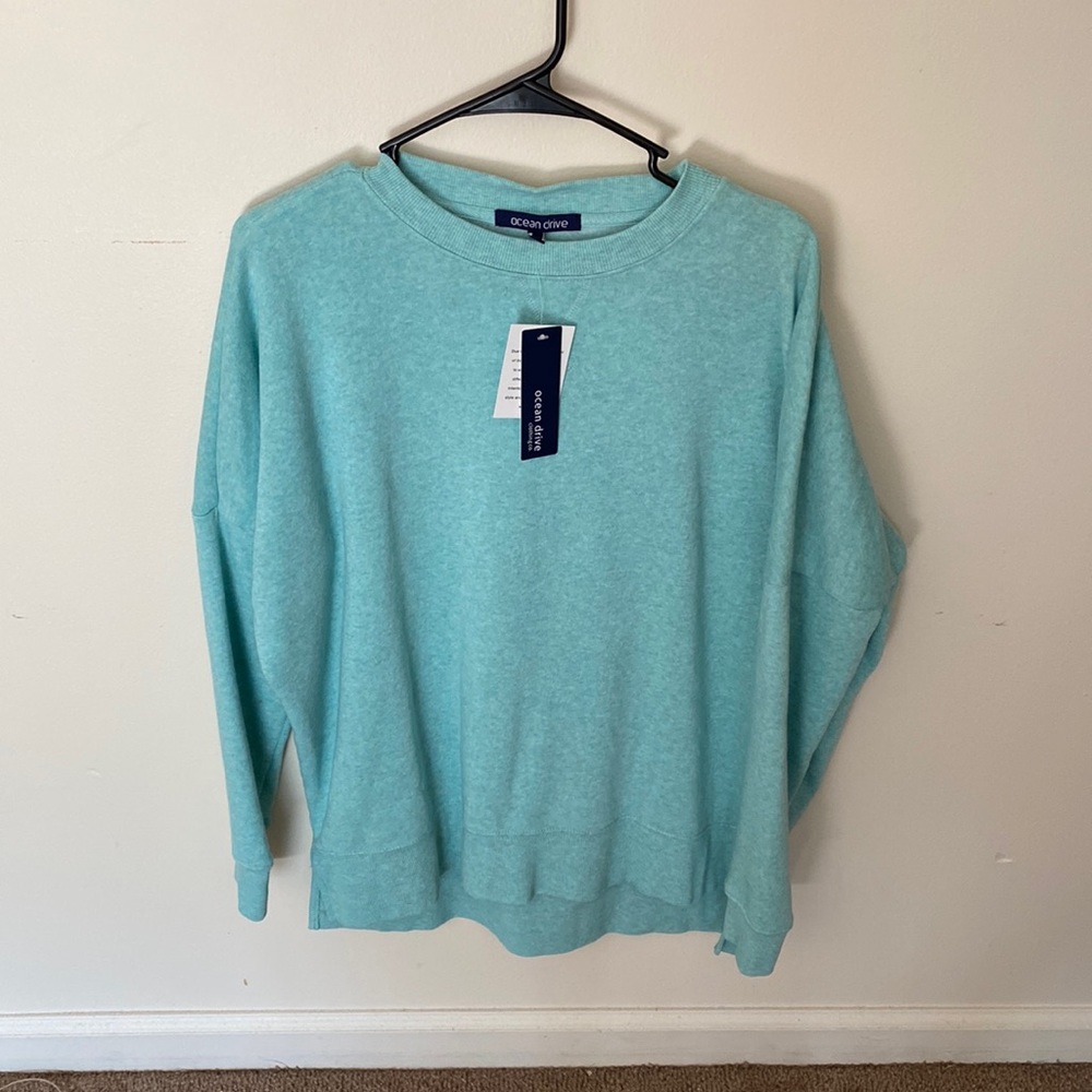 Ocean Drive Blue Crew Neck Sweater Women M